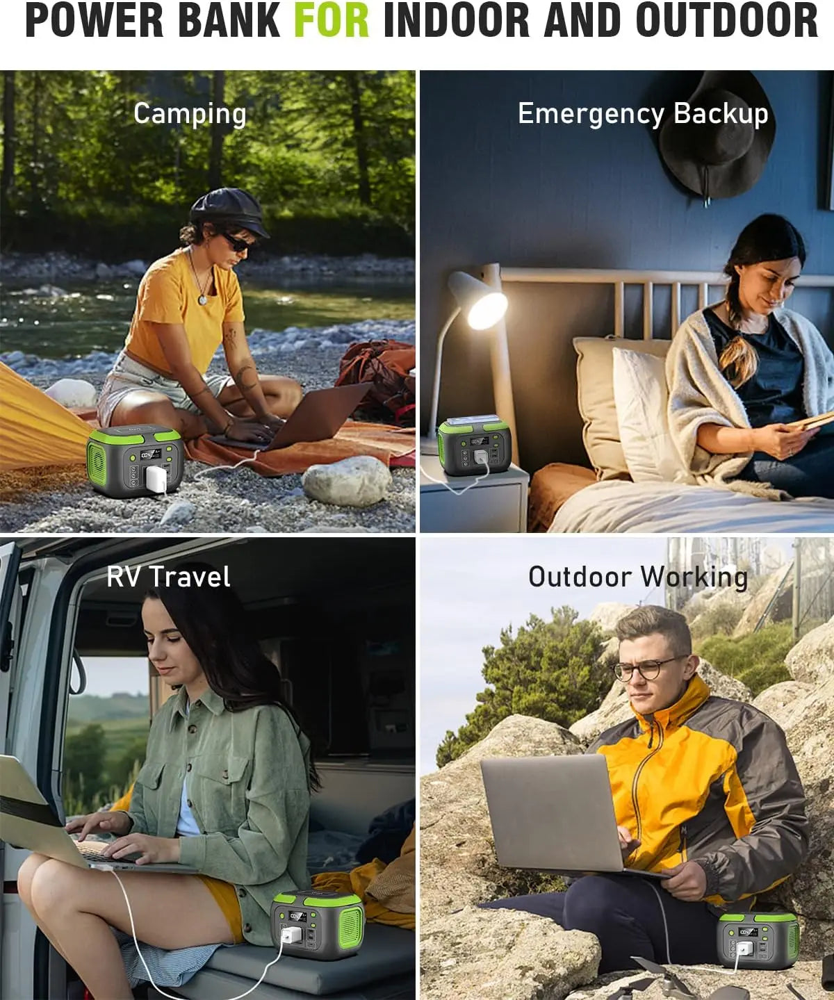 SinKeu Portable Power Station 600W 300W 200W Solar Generator