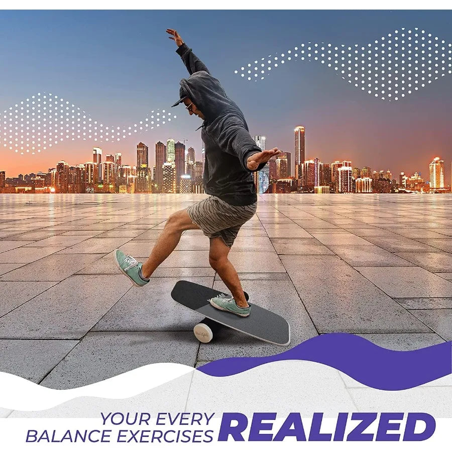 SHXI Balance Board Surf Trainer With Adjustable Stoppers