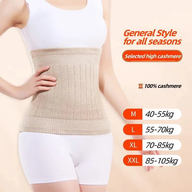 okerqi Cashmere Waist Warmer Belt with Lumbar Support and Thermal Protection