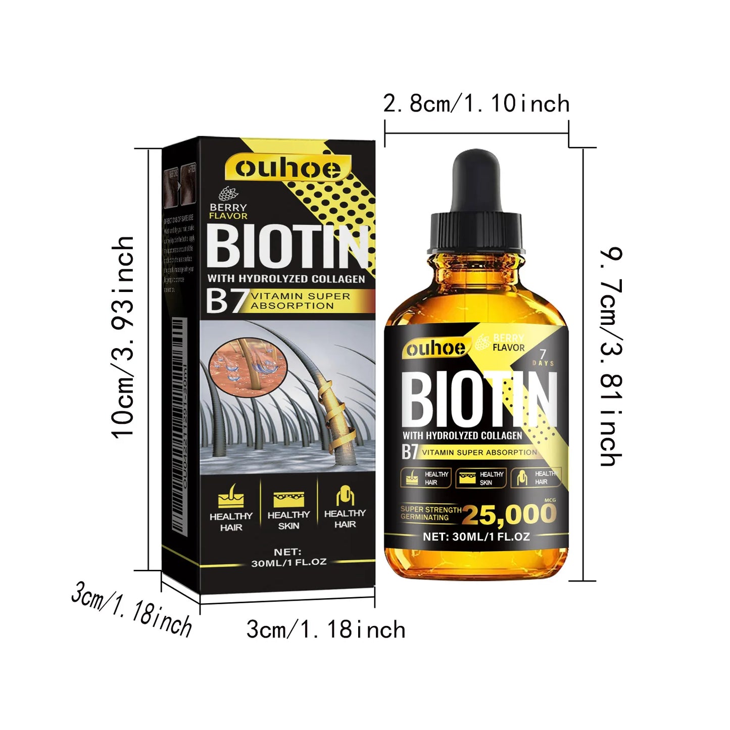 Ouhoe Collagen B7 Hair Growth Serum Oil for Scalp Care