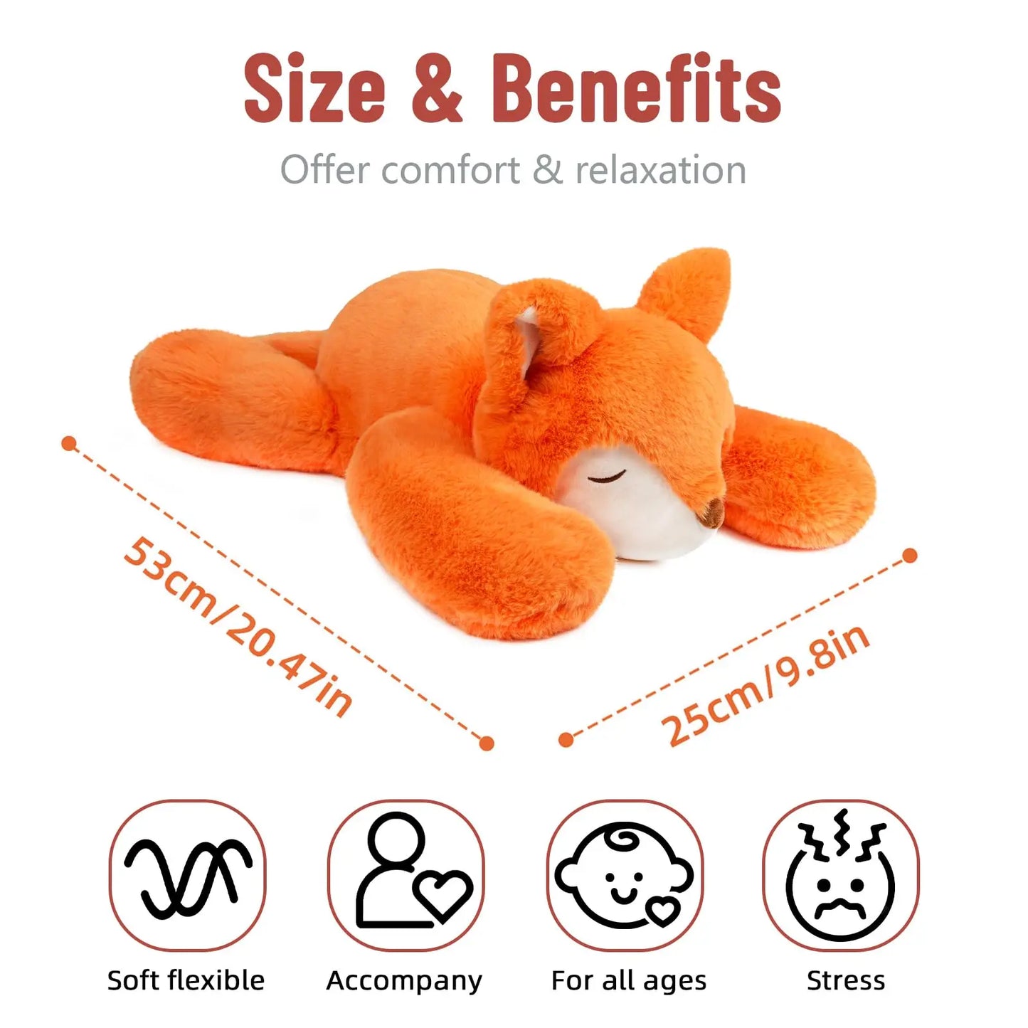 Niuniu Daddy Fox Weighted Plush Body Pillow Sensory Toy