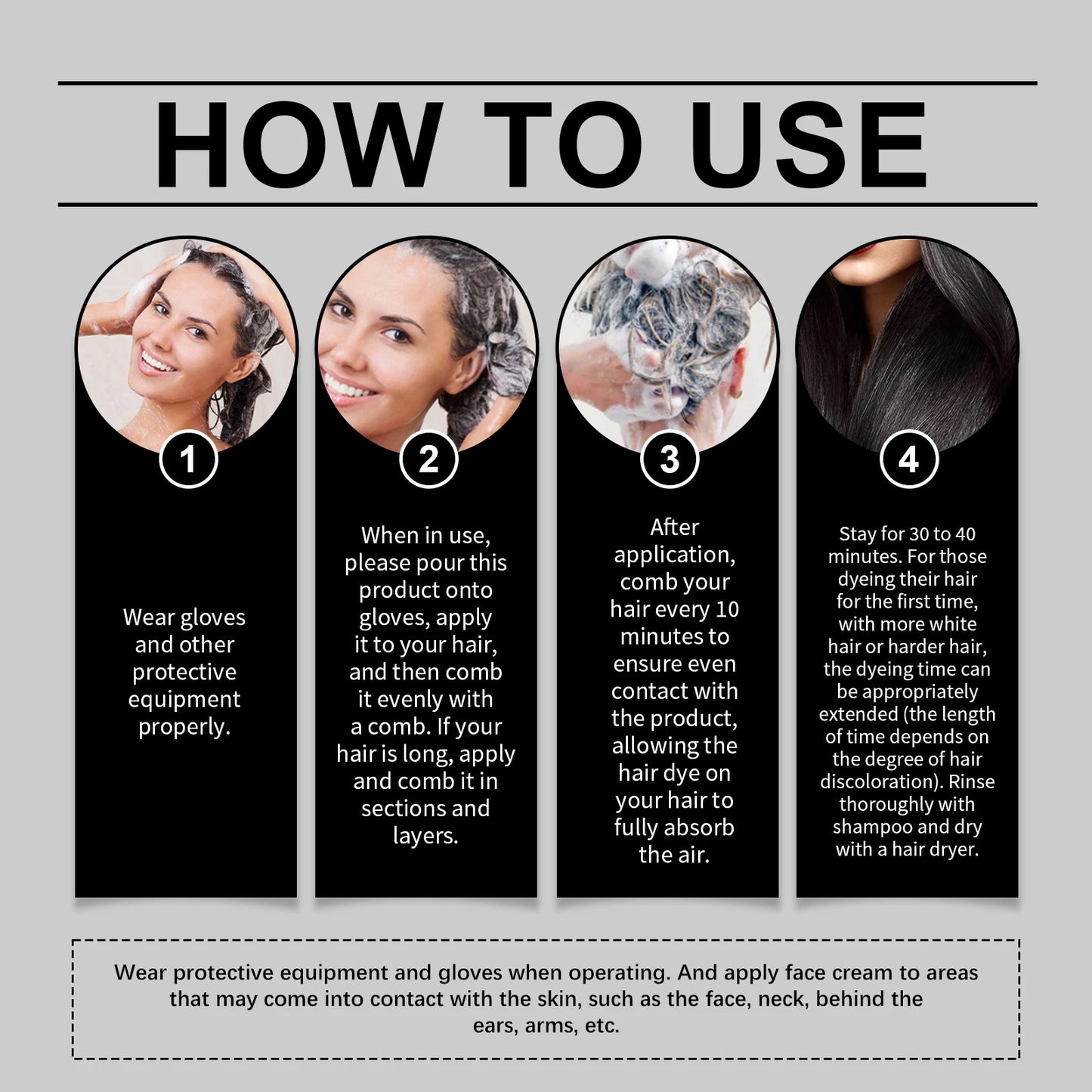 Ginseng Hair Dyeing Shampoo Nourishing Non Irritating For All Hair