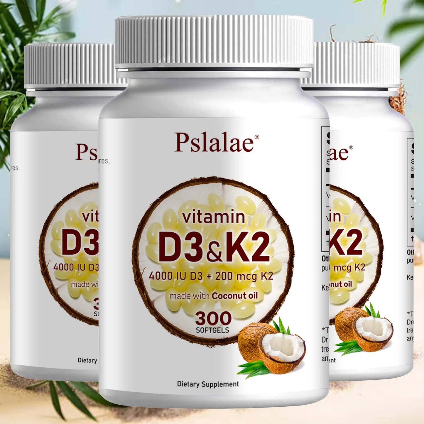 PslalaeCharge Vitamin D3 K2 Softgels For Absorption And Immune Health