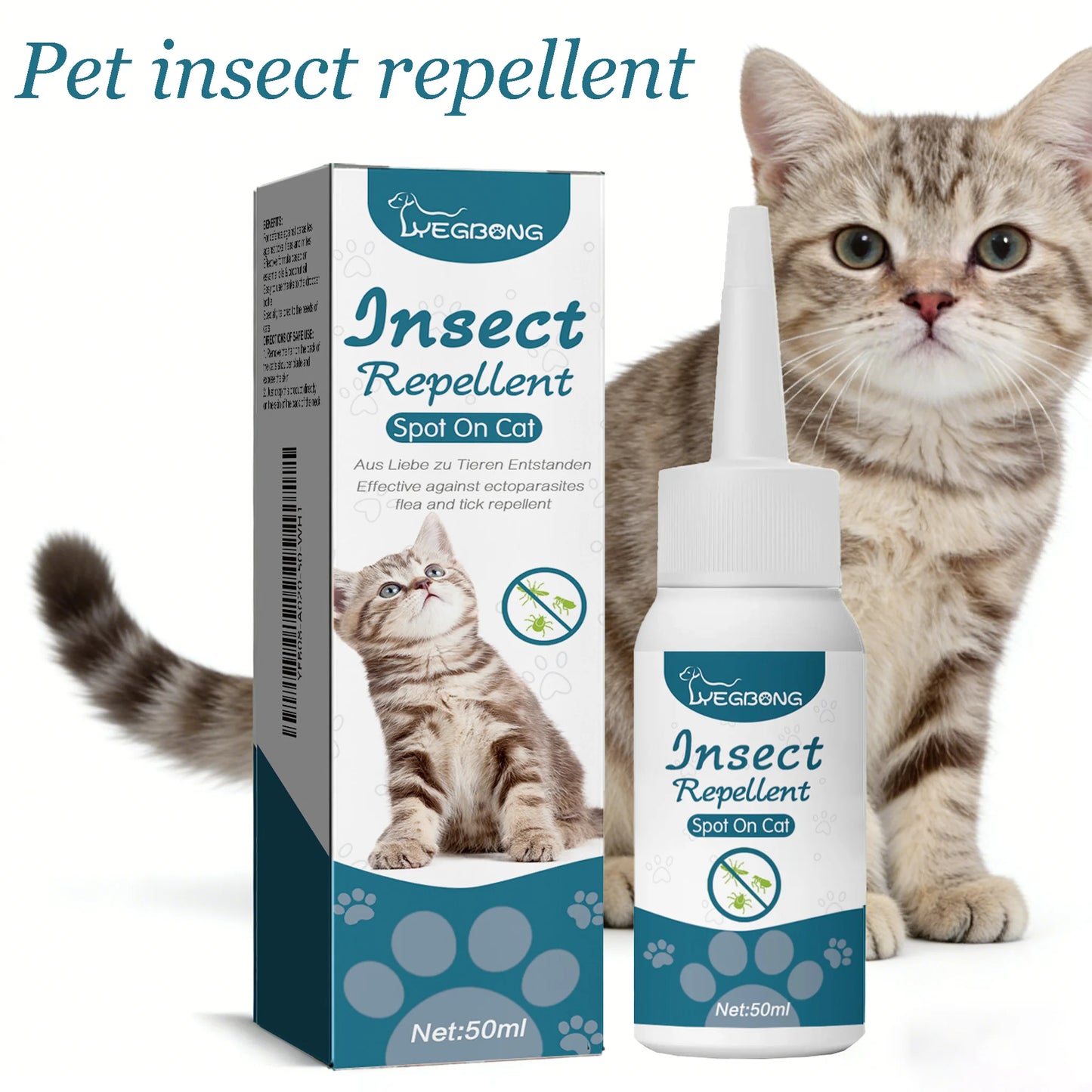 YEGBONG Anti Flea Tick Drops for Cats and Dogs