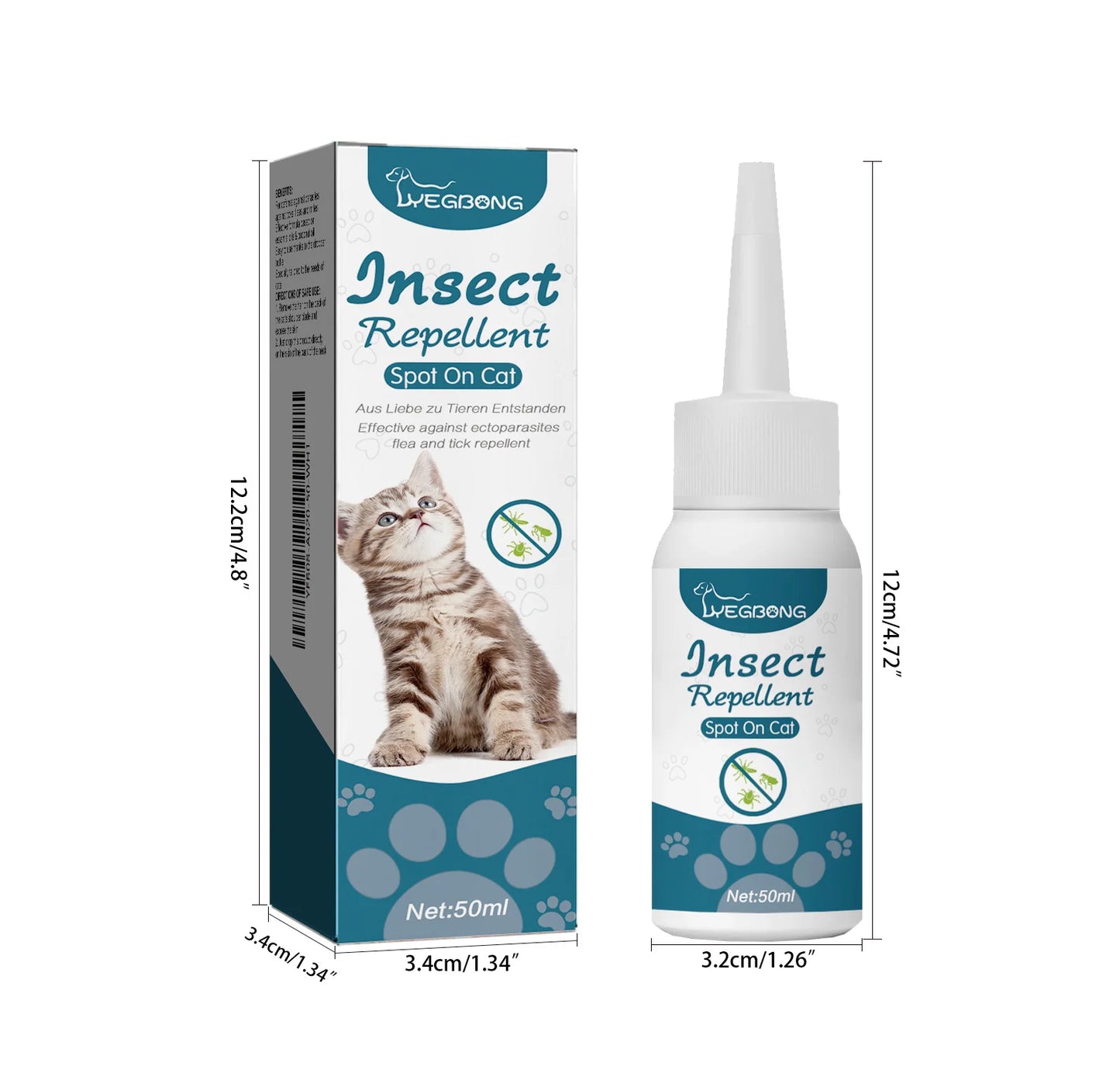 YEGBONG Anti Flea Tick Drops for Cats and Dogs