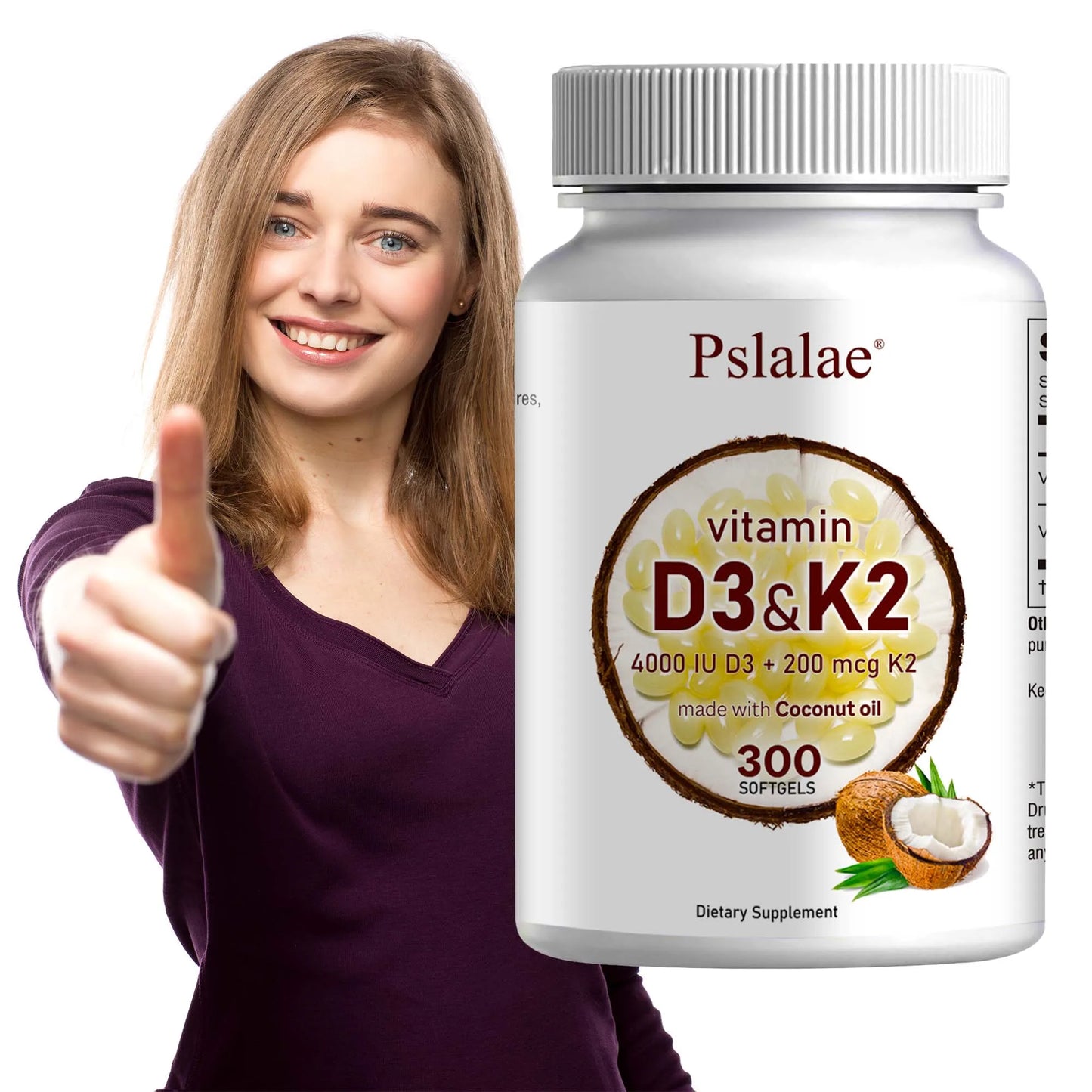 PslalaeCharge Vitamin D3 K2 Softgels For Absorption And Immune Health