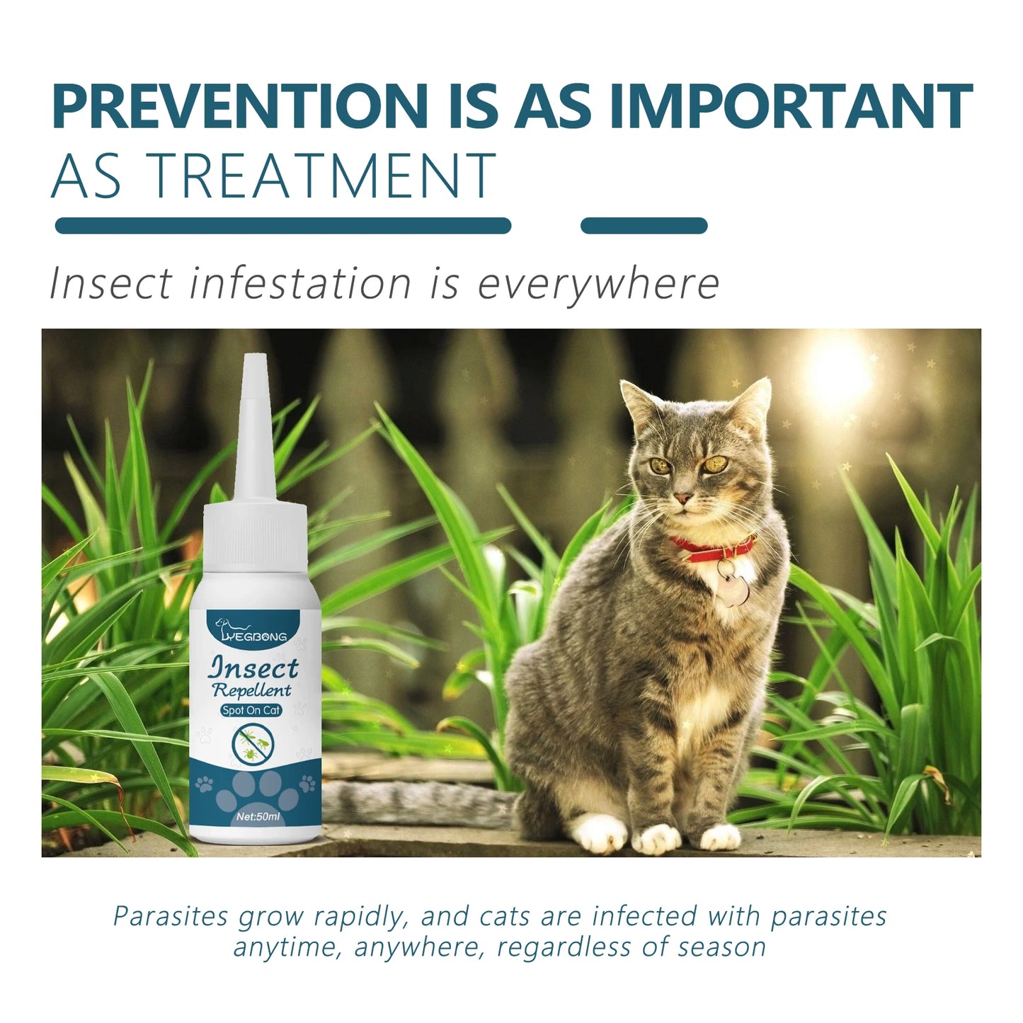 YEGBONG Anti Flea Tick Drops for Cats and Dogs