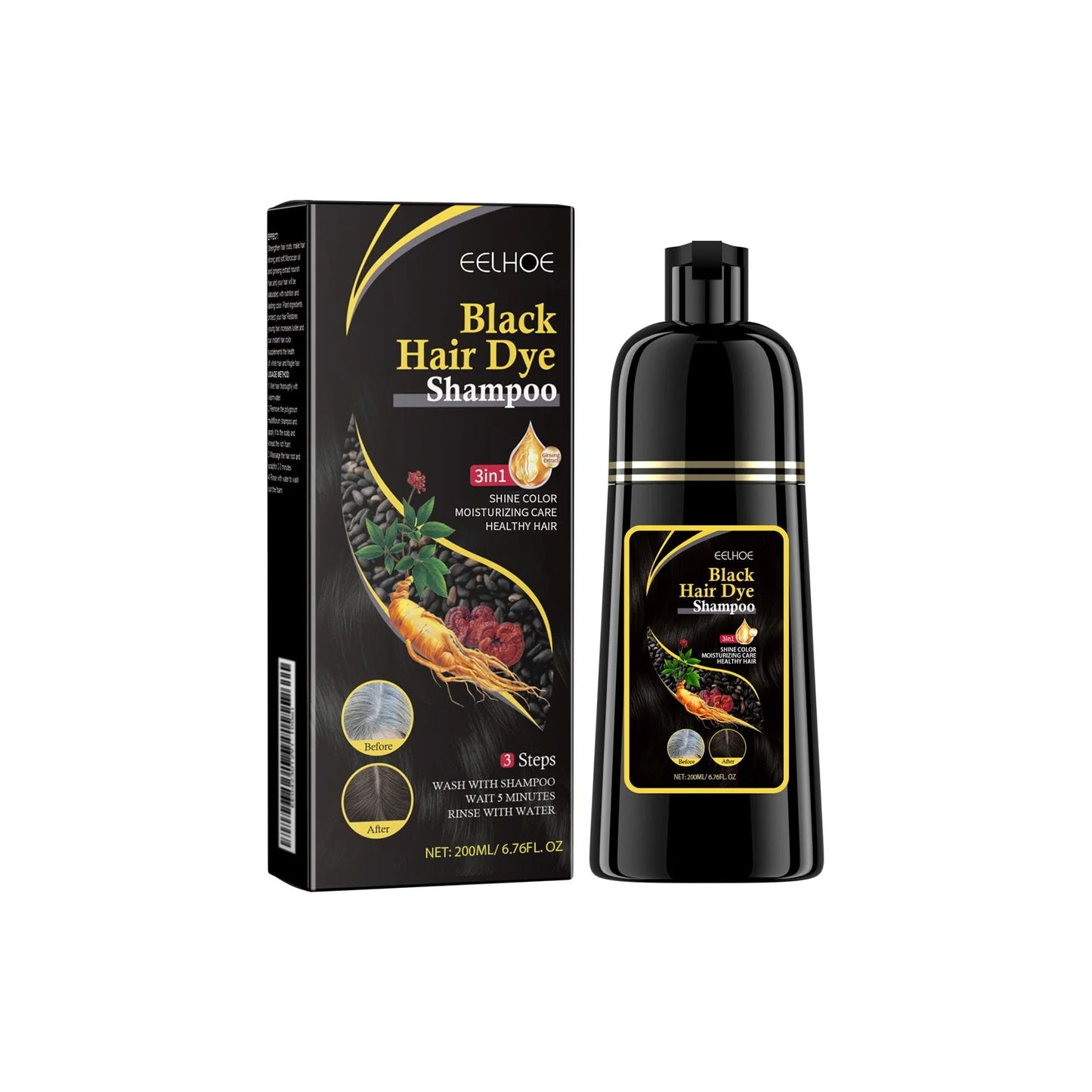 Ginseng Hair Dyeing Shampoo Nourishing Non Irritating For All Hair