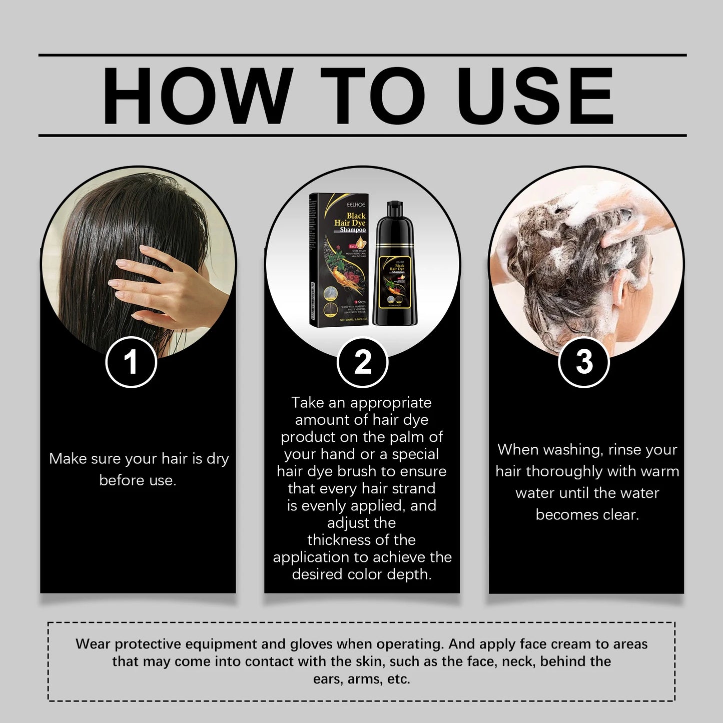 Ginseng Hair Dyeing Shampoo Nourishing Non Irritating For All Hair