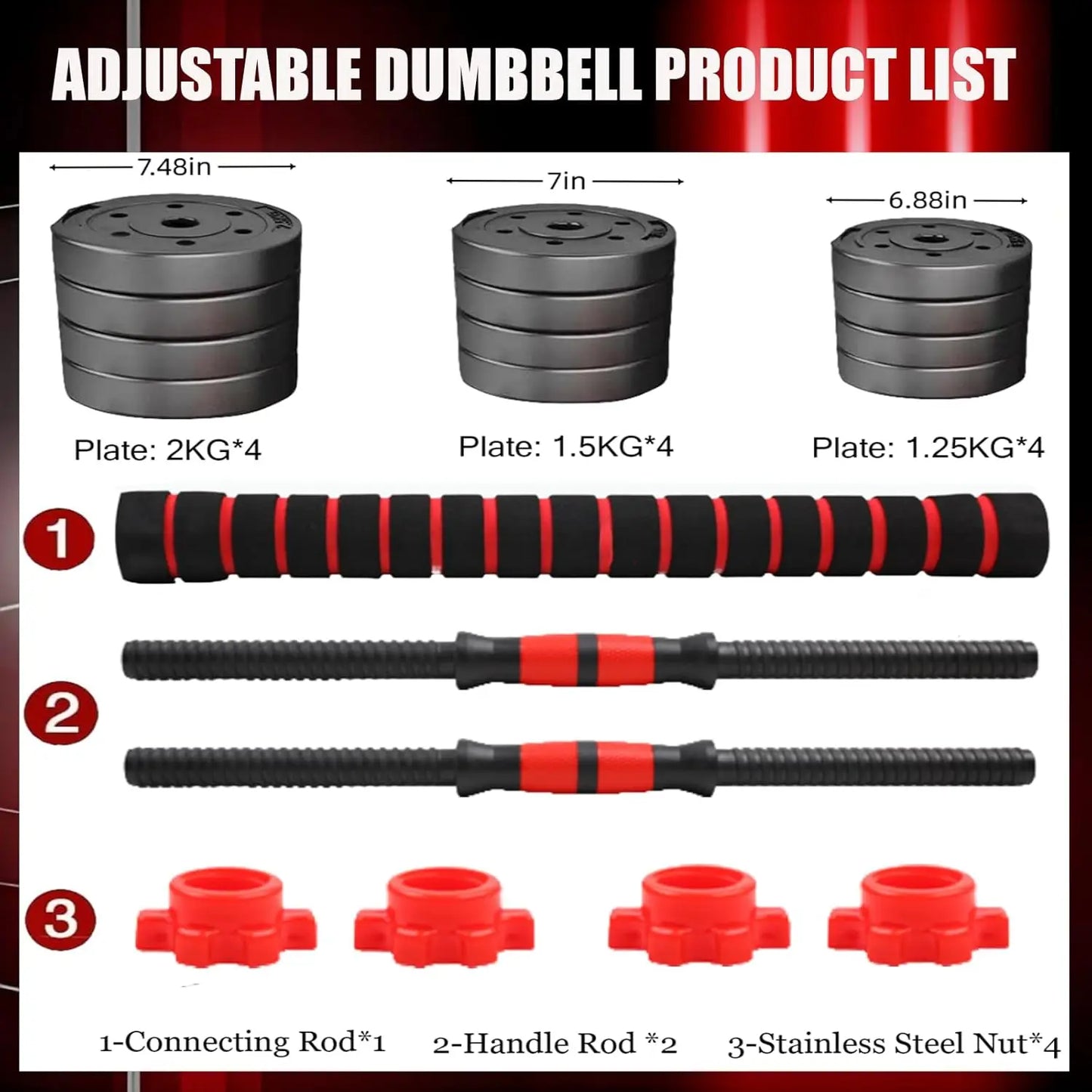 Adjustable Dumbbell Set for Home Gym Strength Training