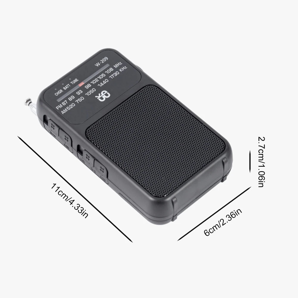Shunmaii AM FM Radio With Built-In Speaker And 3.5mm Jack