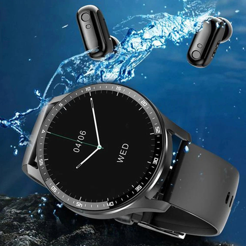 2 In 1 Smartwatch With Earbuds TWS Bluetooth Heart Rate
