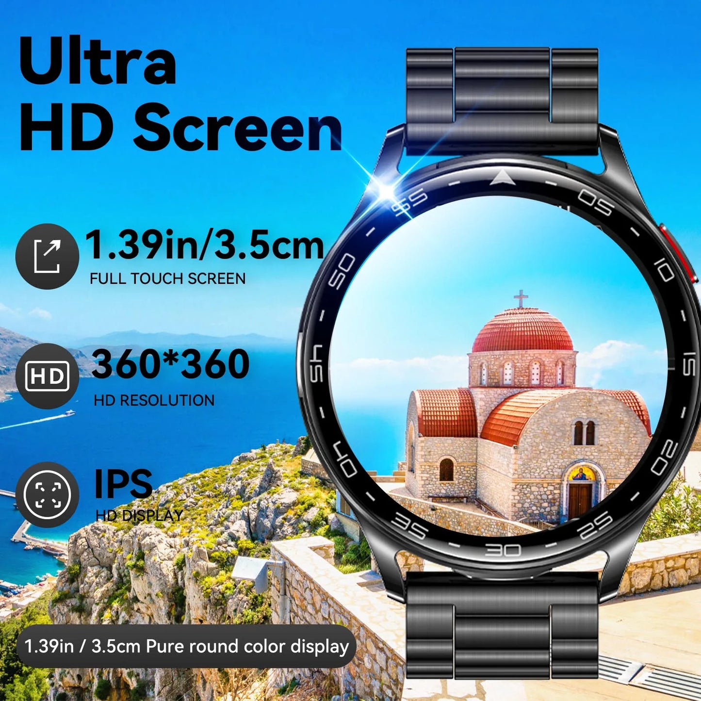 EIGIIIS Smart Watch With Earbuds Heart Rate Blood Oxygen