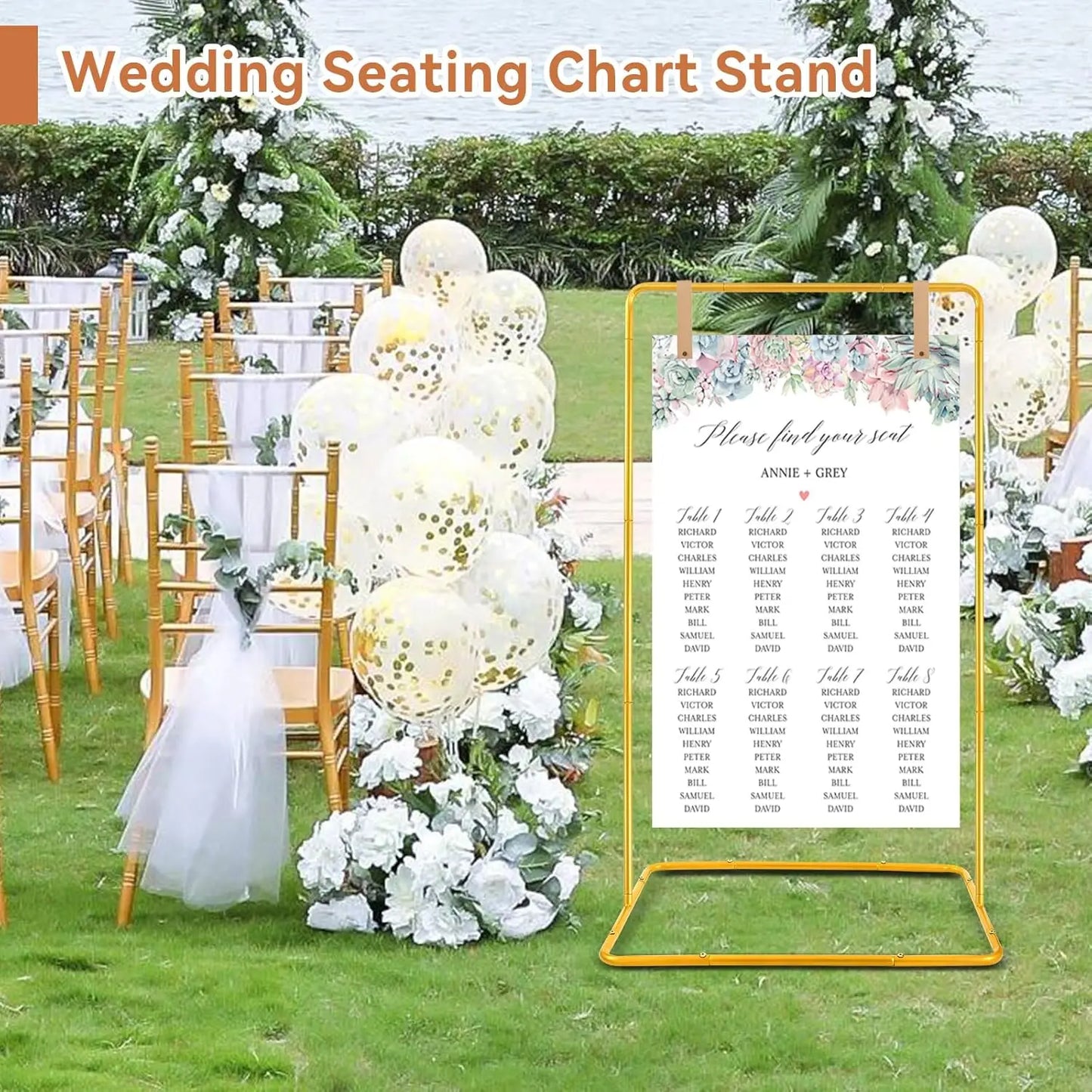 Wedding Welcome Sign Stand Heavy Duty Easel With Leather Straps