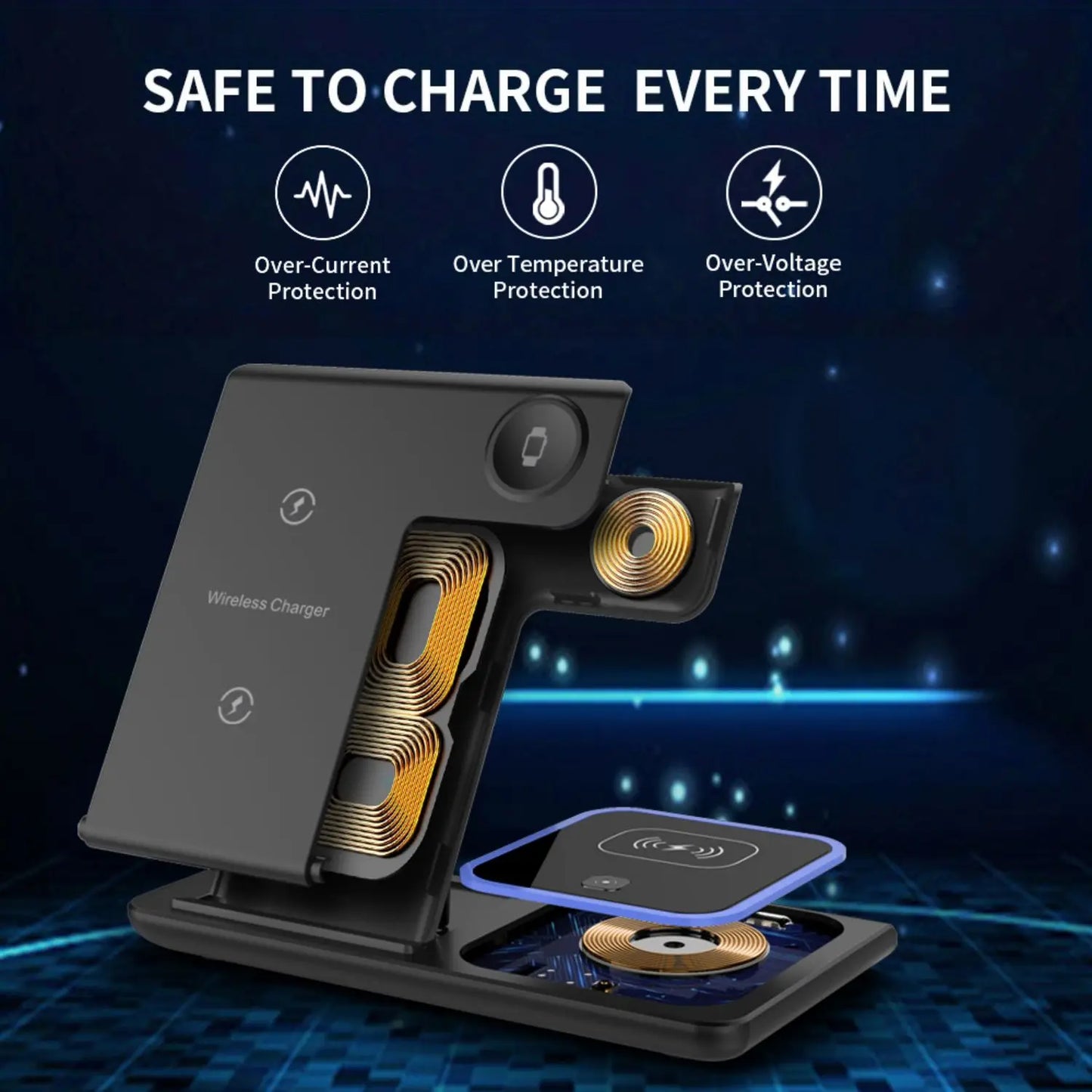 Ultrafast 15W 3 In 1 Wireless Charging Dock iPhone AirPods