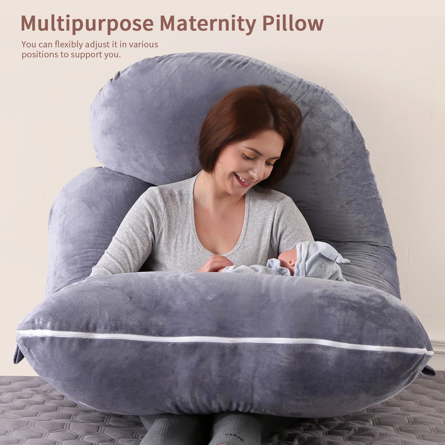 Nonecn G Shape Pregnancy Pillow Full Body Maternity Support