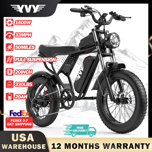 YVY K20 1500W Fat Tire Electric Bike