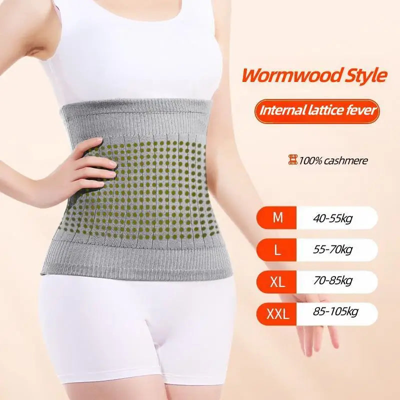 okerqi Cashmere Waist Warmer Belt with Lumbar Support and Thermal Protection