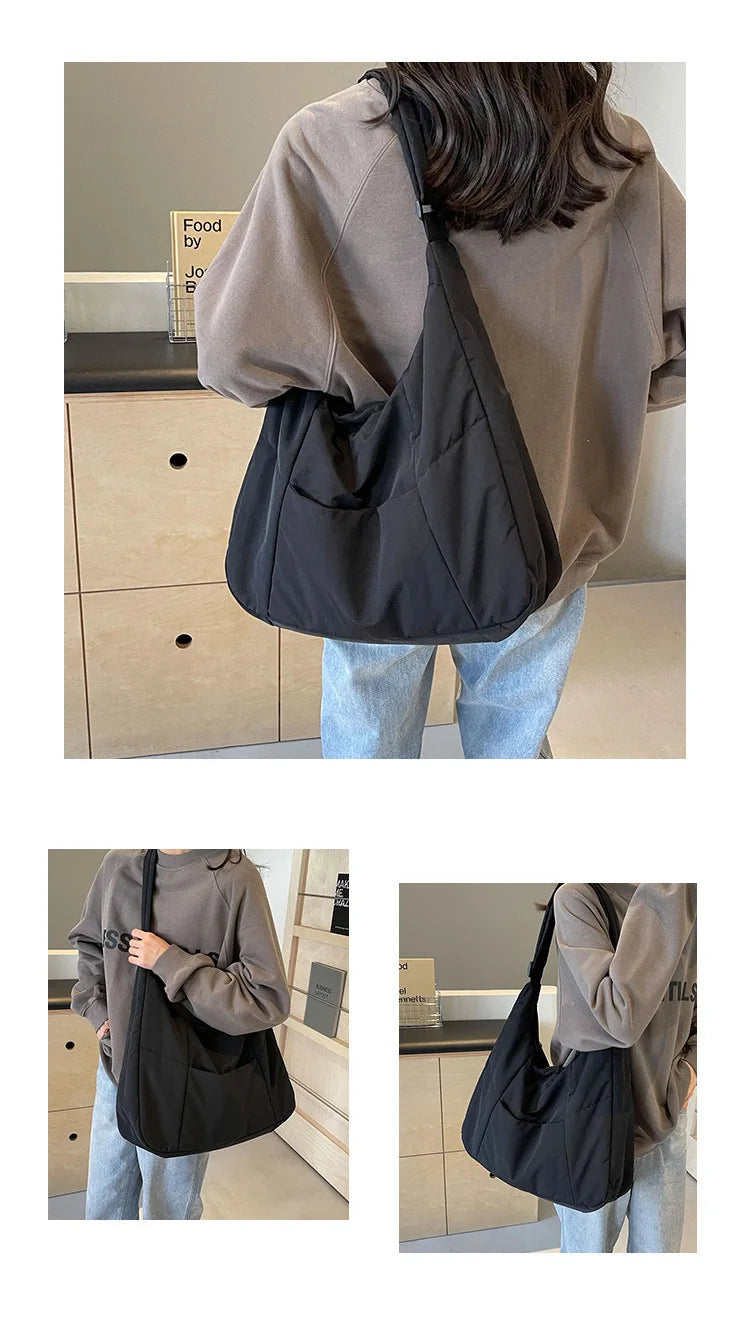 NONECN Womens Soft Cloth Shoulder Bag Crossbody Tote