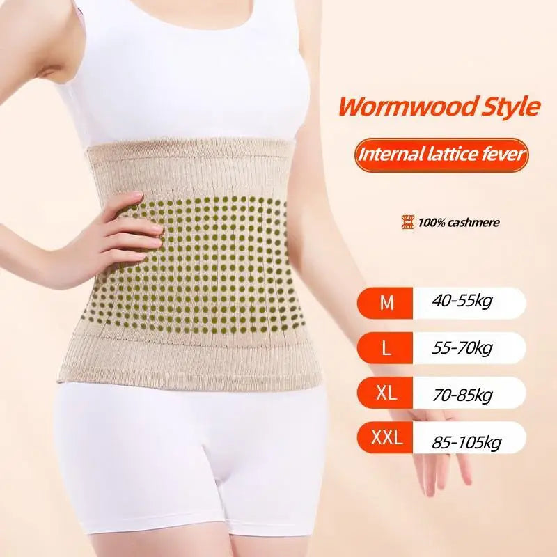 okerqi Cashmere Waist Warmer Belt with Lumbar Support and Thermal Protection