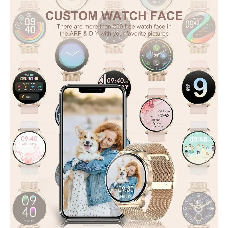 INNOFOVO Women's Smartwatch With Answer Calls Waterproof Fitness Tracker