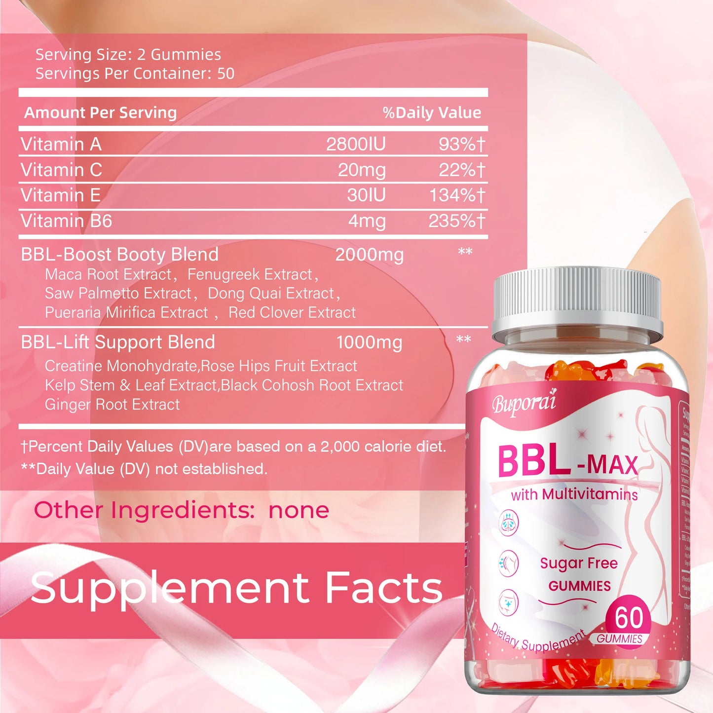 Xemenry BBL Max Gummies to Lift and Tighten Body Shape