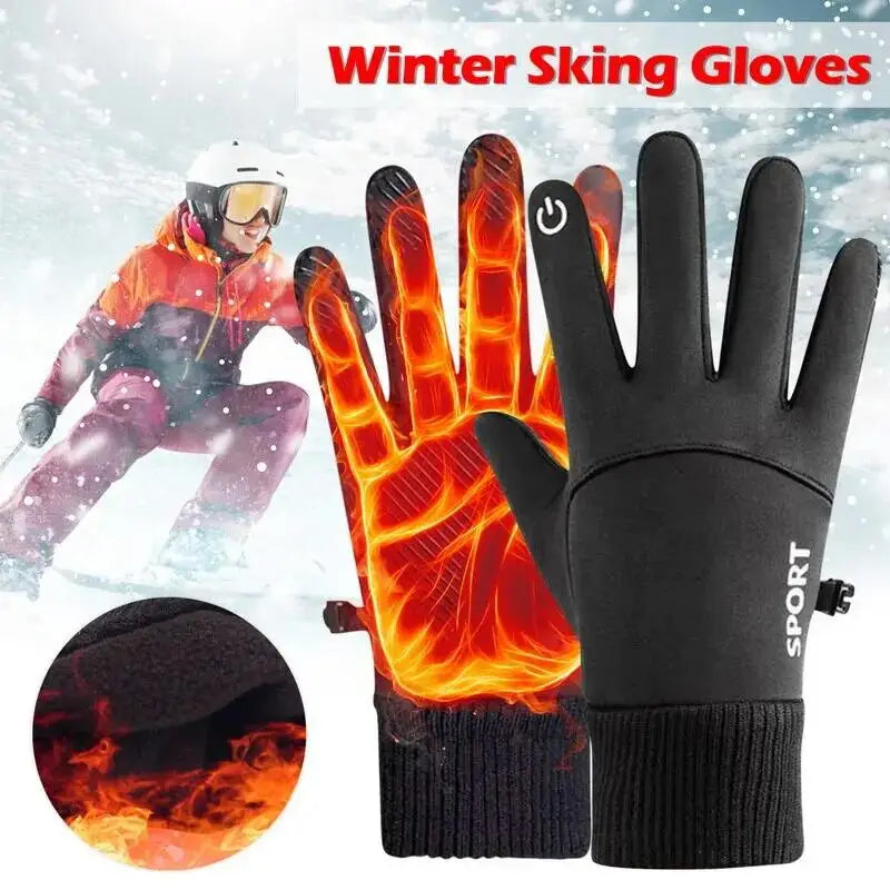 NONECN Winter Waterproof Touch Screen Fleece Gloves