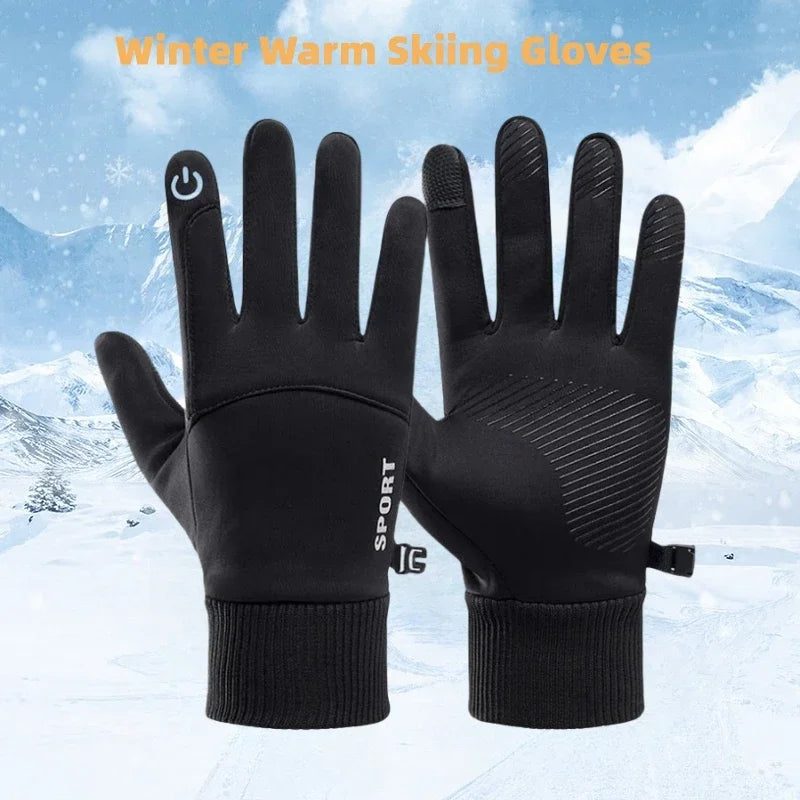 NONECN Winter Waterproof Touch Screen Fleece Gloves