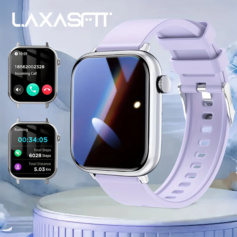 LAXASFIT Waterproof Smartwatch with Bluetooth Calls for Android iOS
