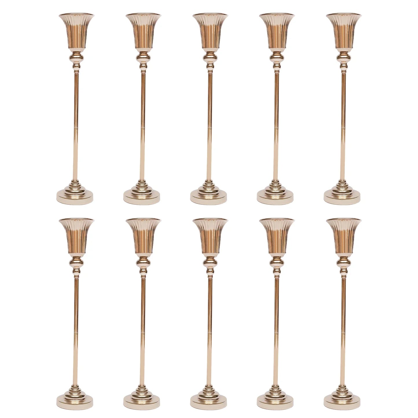 NONECN 10 Pieces Versatile Wedding Trumpet Vase Stands