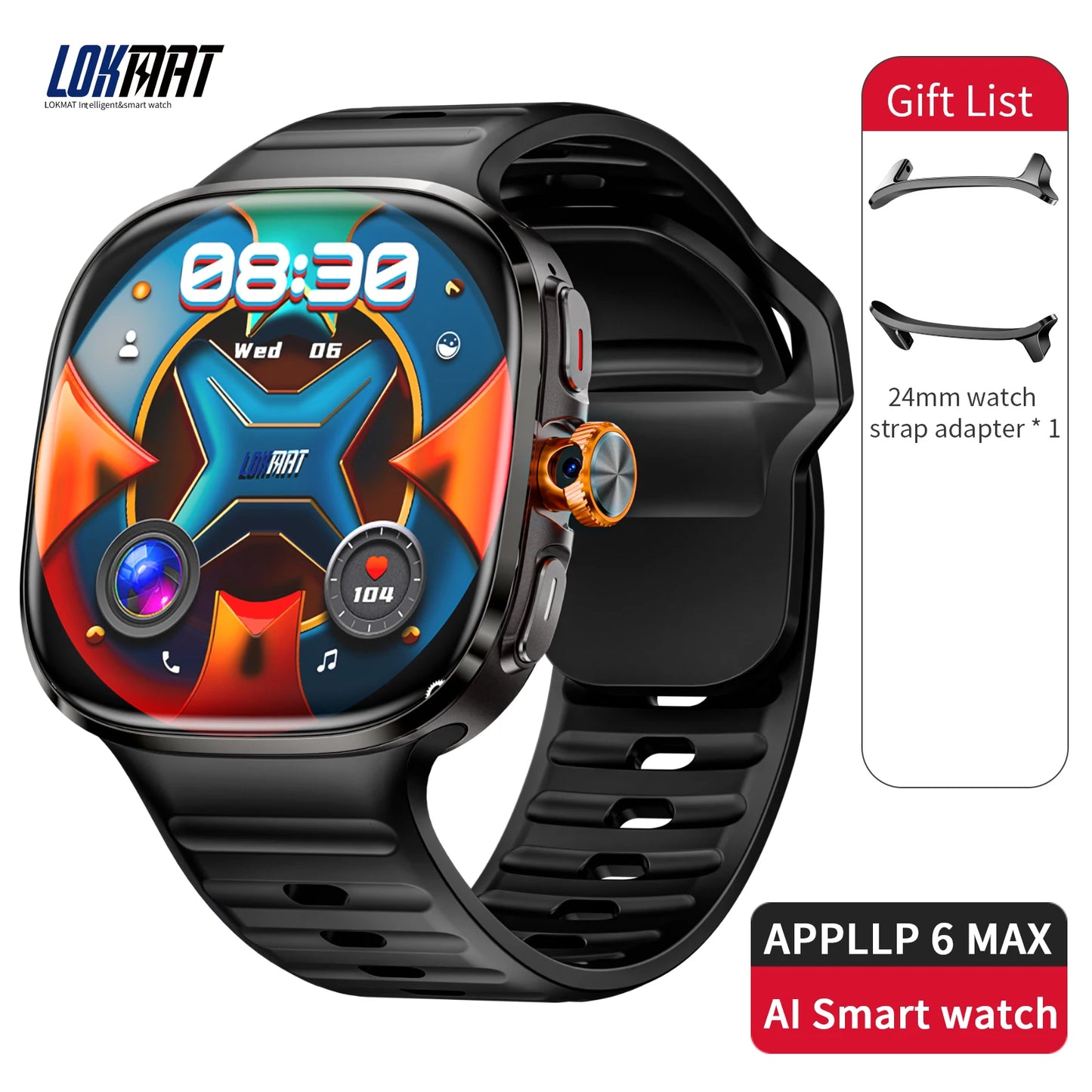 LOKMAT APPLLP 6 MAX Android Smart Watch Phone AI Translation