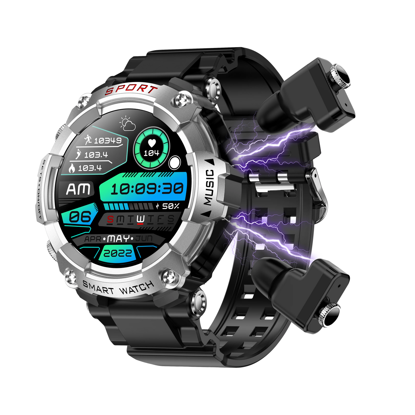 LaNikar Smartwatch with AMOLED Display Bluetooth Earset