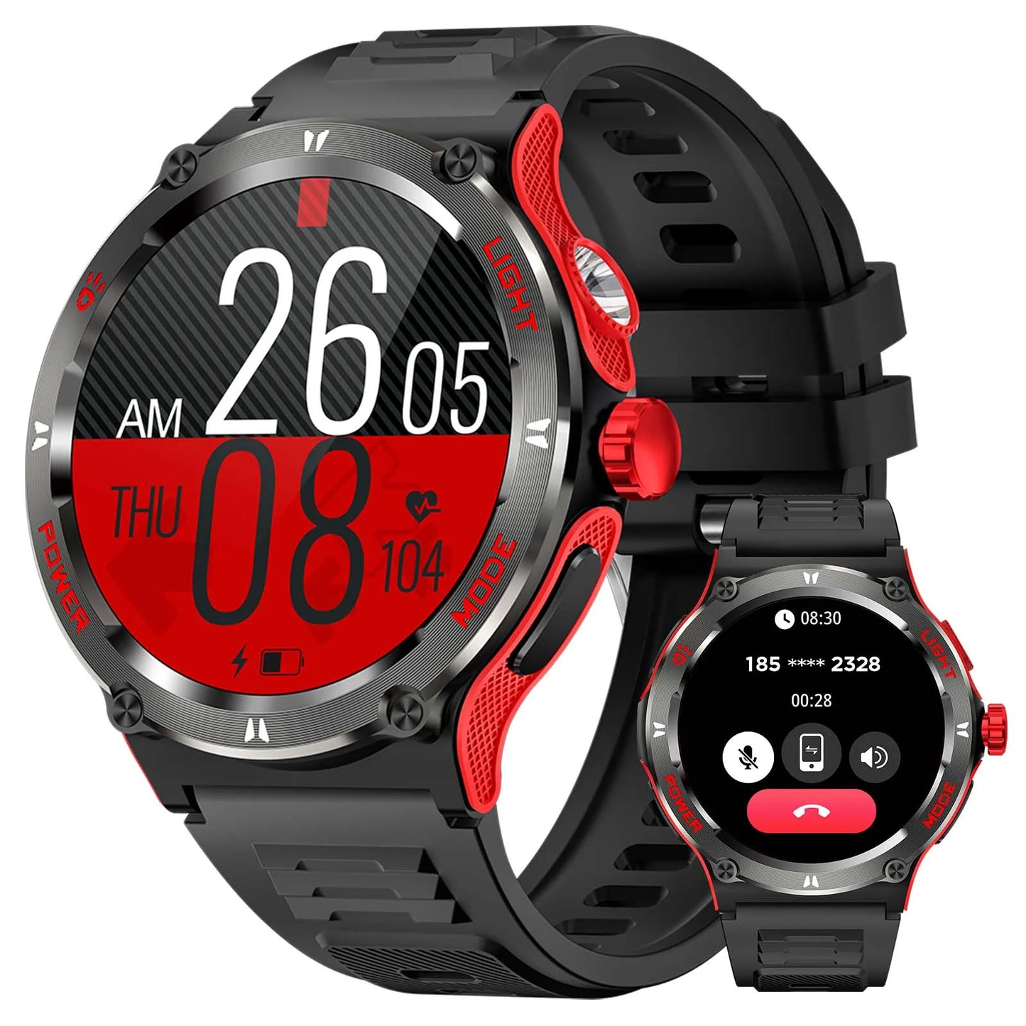 LaNikar KT76 Smart Watch 3ATM Waterproof with Compass HeartRate Bluetooth