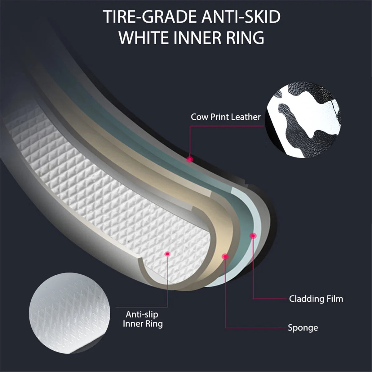 XUKEY Leather Steering Wheel Cover For BMW Non Slip Universal