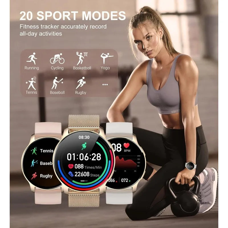INNOFOVO Women's Smartwatch With Answer Calls Waterproof Fitness Tracker