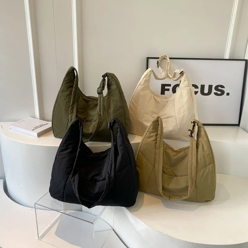 Nylon Shoulder Bag Crossbody For Women Soft Cloth Everyday