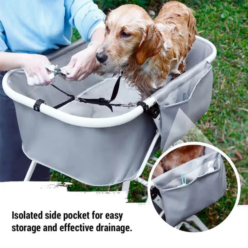 None Elevated Foldable Dog Bath Tubs For Grooming Station Adjustable