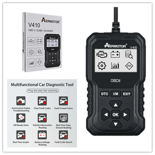 Aermotor V410 OBD2 Diagnostic Tool Code Reader For OBDII Cars