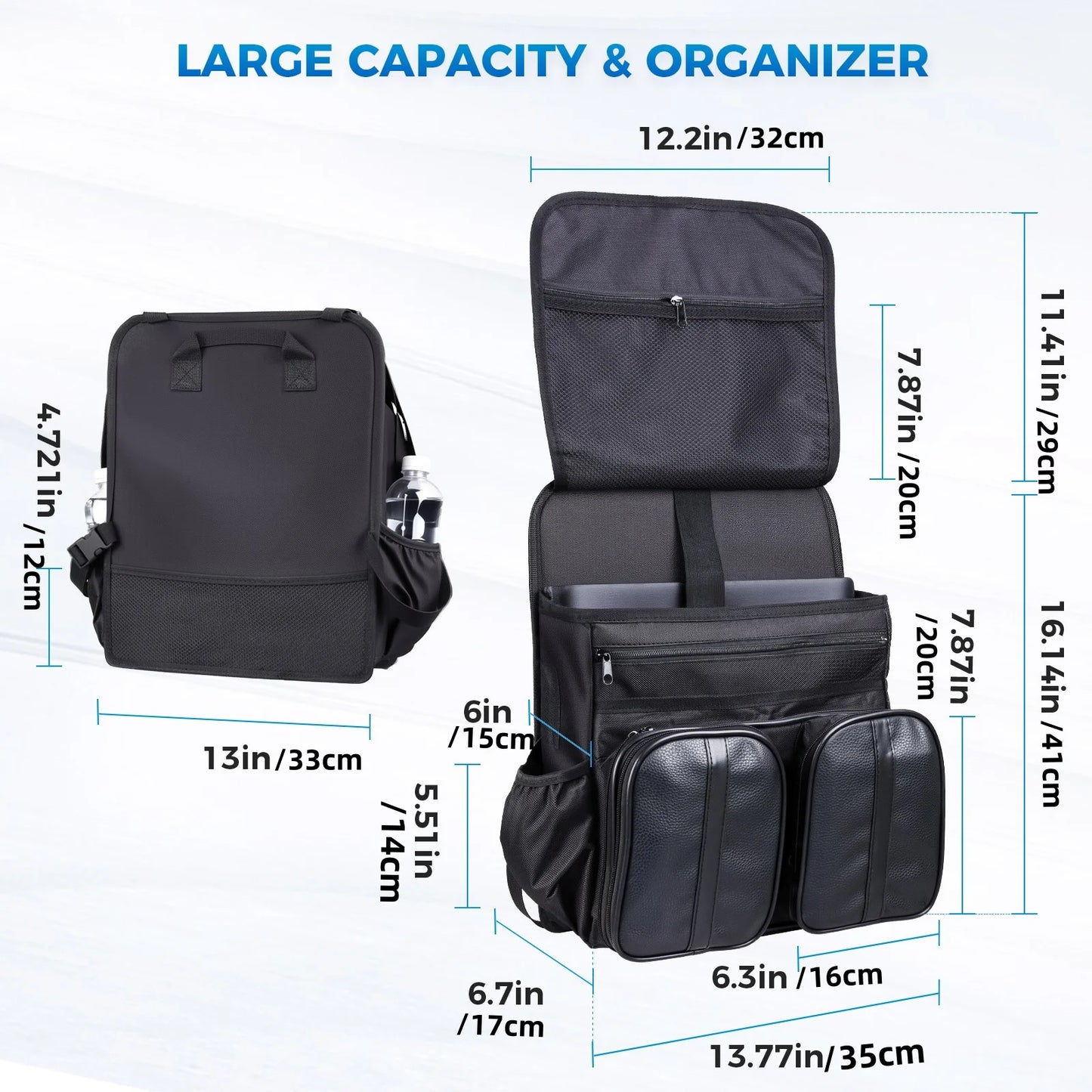 Car Seat Back Organizer Bag Polyester Universal Storage For Auto