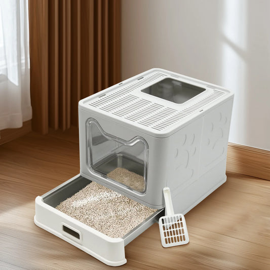 Stainless Steel Cat Litter Box With Lid Front Entry
