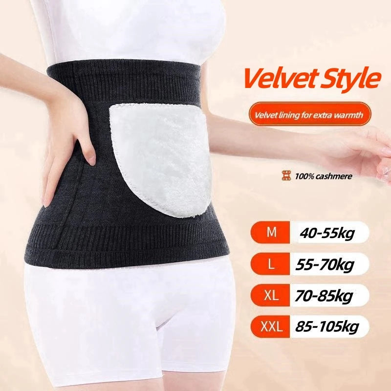 okerqi Cashmere Waist Warmer Belt with Lumbar Support and Thermal Protection
