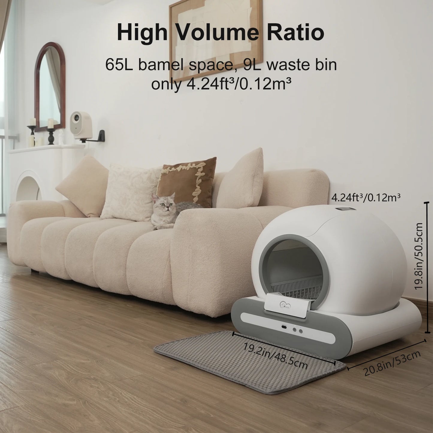 DOEL Self Cleaning Cat Litter Box App Control WiFi