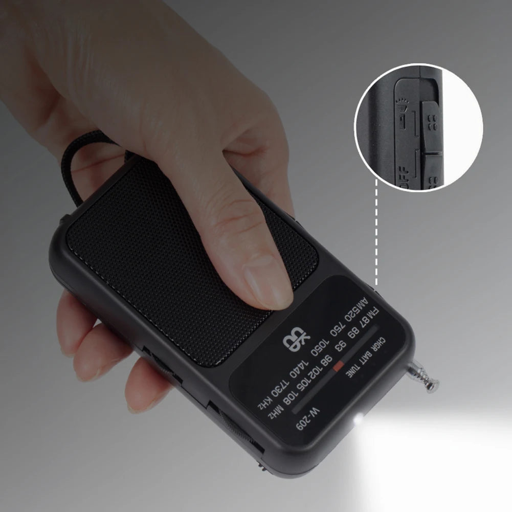 Shunmaii AM FM Radio With Built-In Speaker And 3.5mm Jack