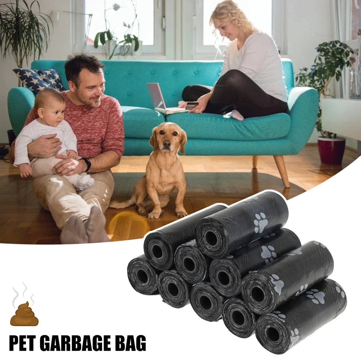 Nonedog Biodegradable Dog Poop Bags Dispenser Pack For Pets