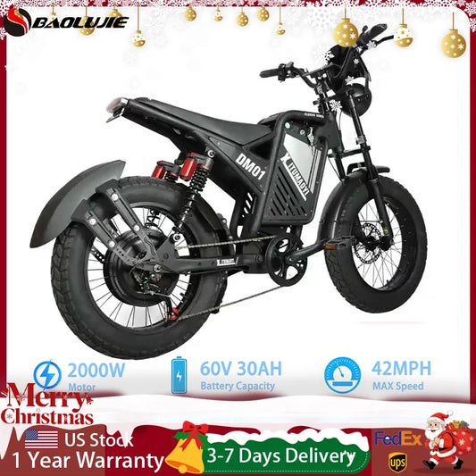 Baolujie DM01 60V 30Ah Electric Bicycle E-Bike 42 MPH