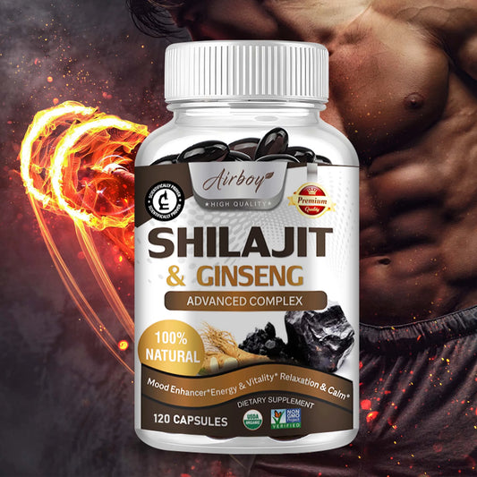 Airboy Shilajit and Ginseng Supplement for Energy and Memory