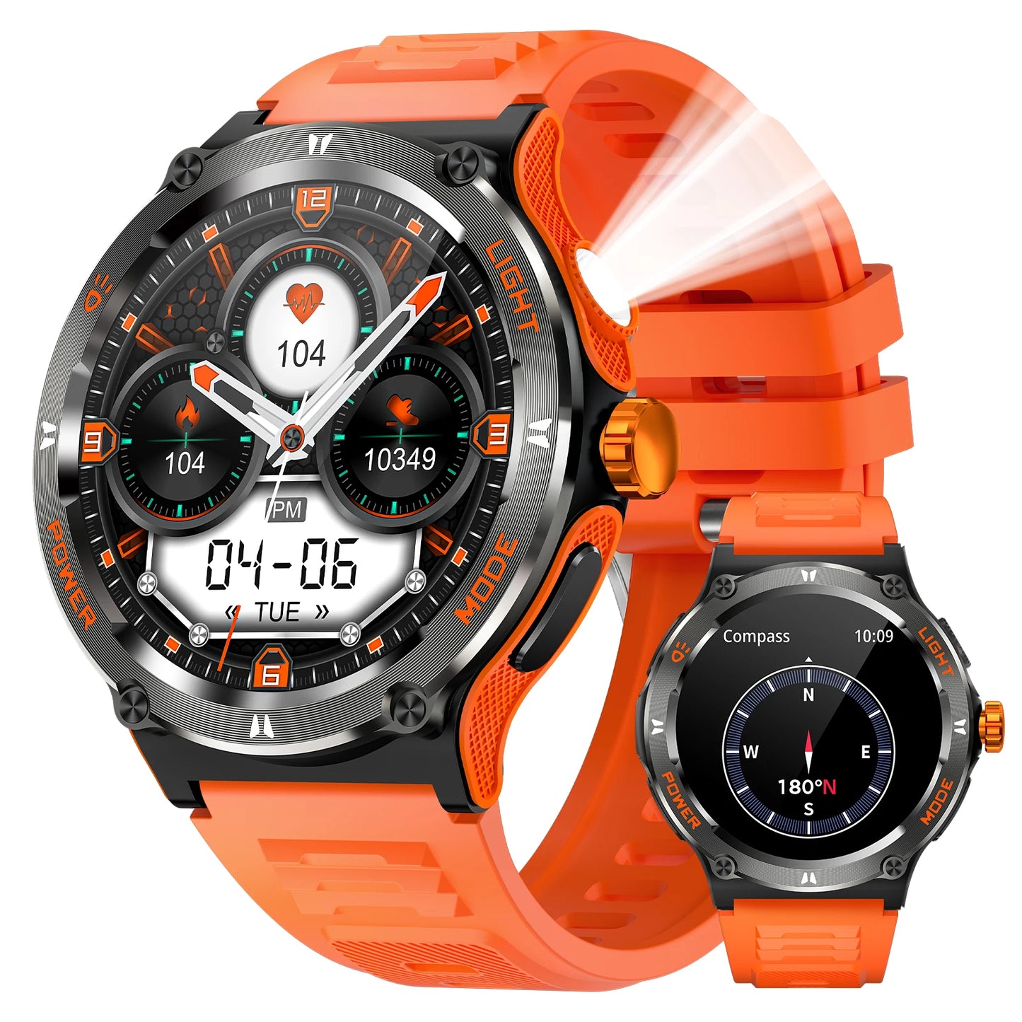 LaNikar KT76 Smart Watch 3ATM Waterproof with Compass HeartRate Bluetooth