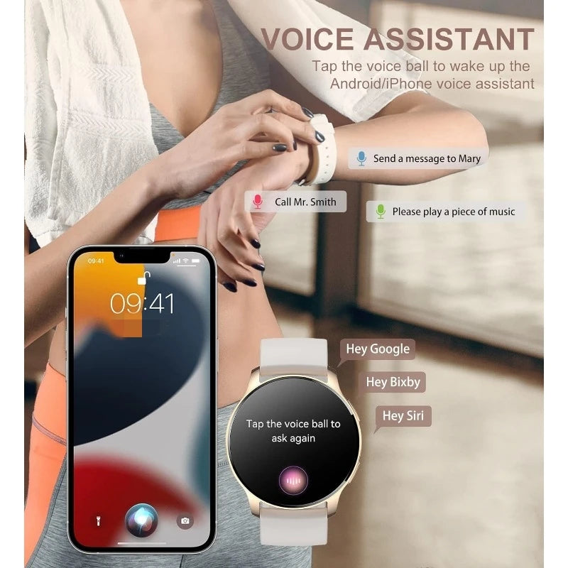 INNOFOVO Women's Smartwatch With Answer Calls Waterproof Fitness Tracker
