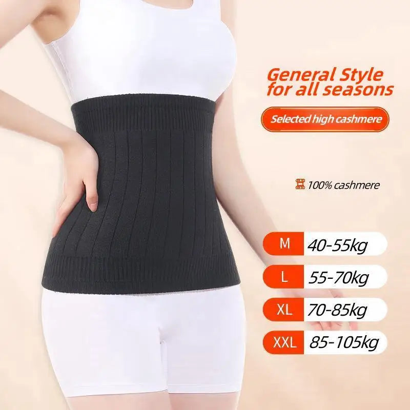 okerqi Cashmere Waist Warmer Belt with Lumbar Support and Thermal Protection