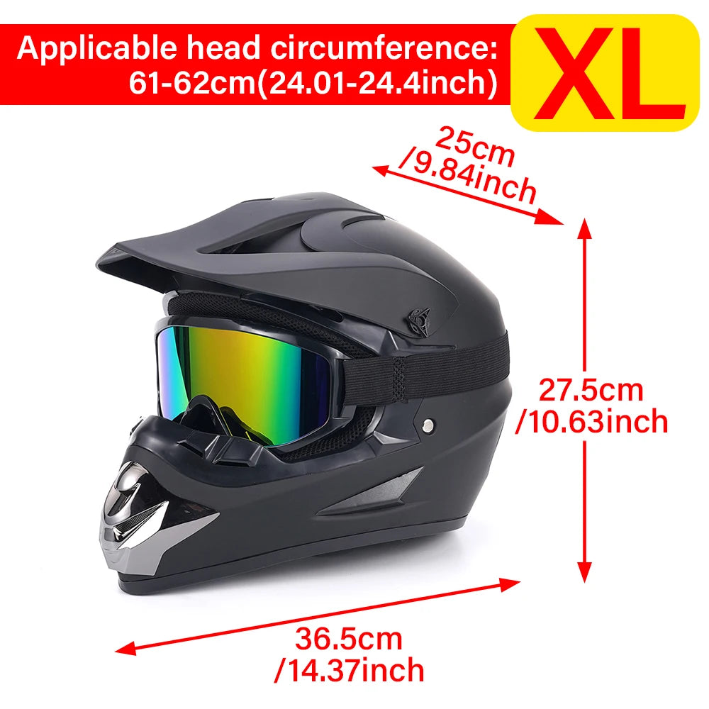 Hulit Full Face Motorcycle Helmet Dual Lens For Men Women